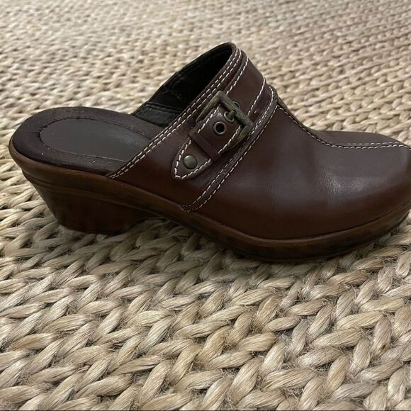 Nickels Lana Leather Slip on Mule Shoes Brown Size 6 - Picture 6 of 11